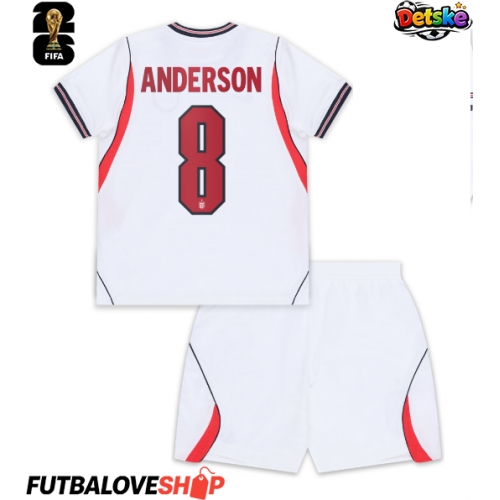 Dres Anglicko Elliot Anderson #8 Domáci pre deti MS 2026 Krátky Rukáv (+ trenírky)
